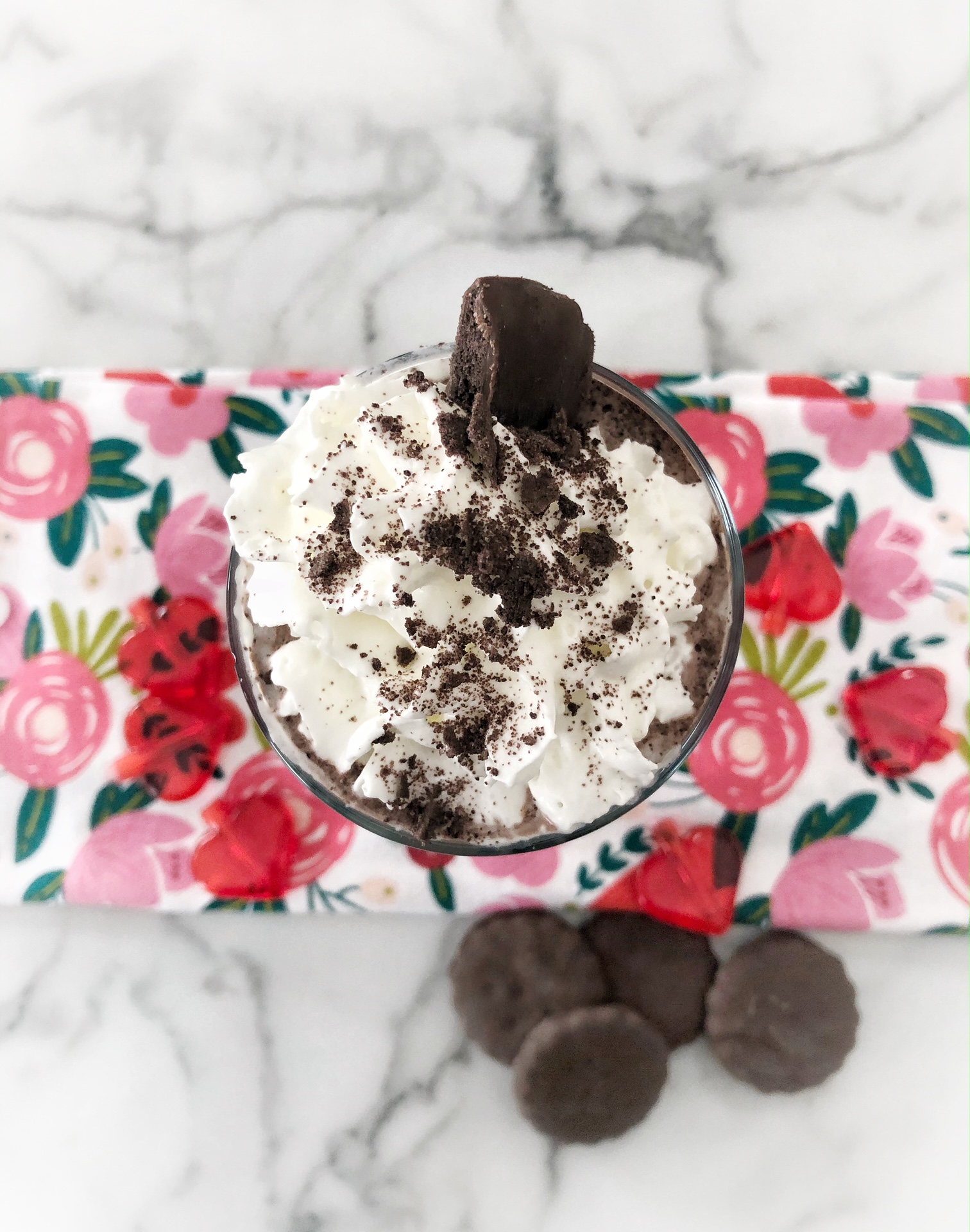 Girl Scout Thin Mint Milkshakes For Two: Easy Valentine’s Day Dessert