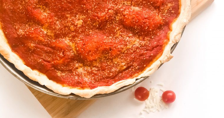 Authentic Chicago Style Deep Dish Pizza