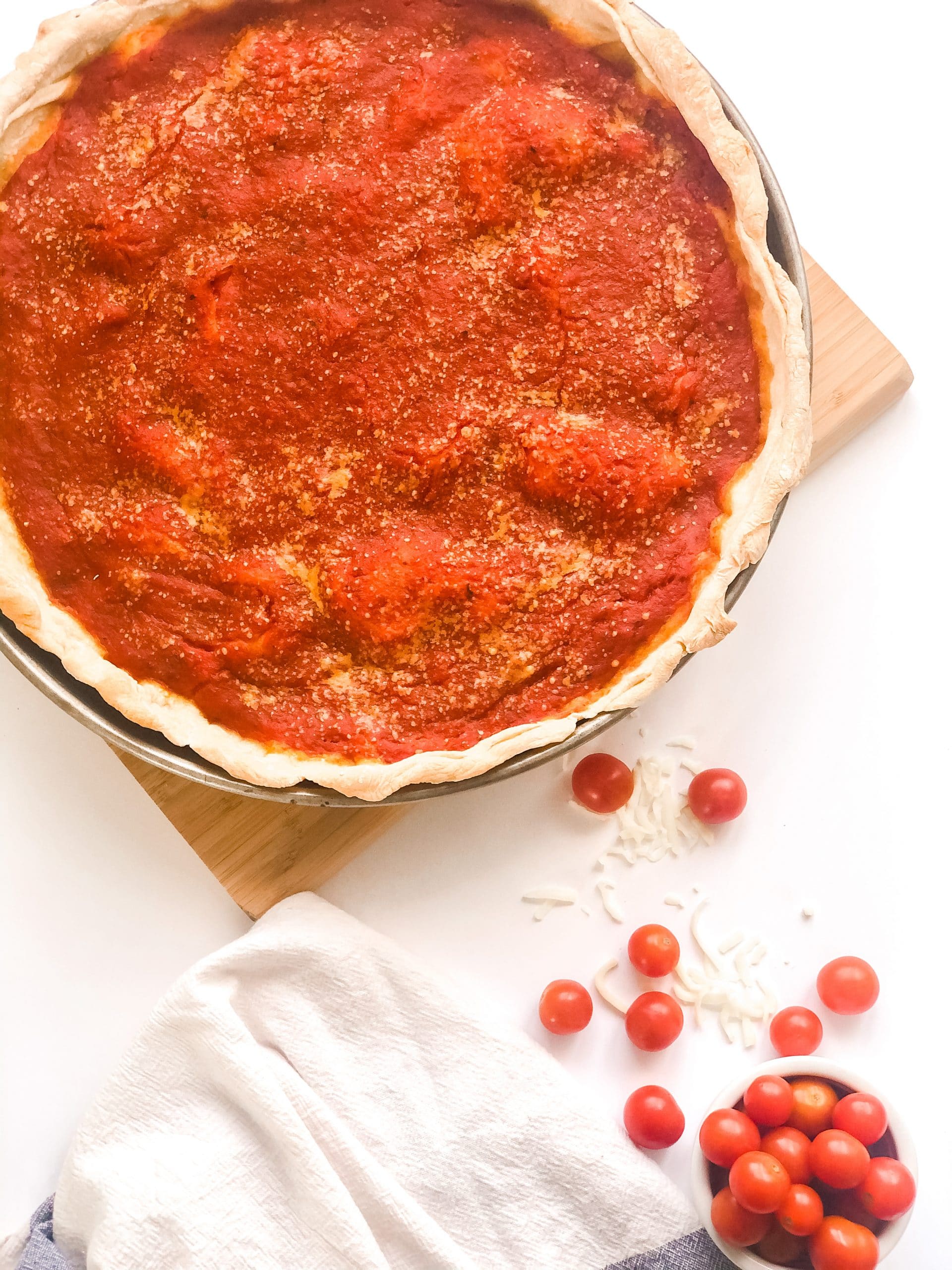 Authentic Chicago Style Deep Dish Pizza