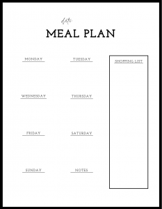 Free Printable Meal Planner - Our Journey To Home