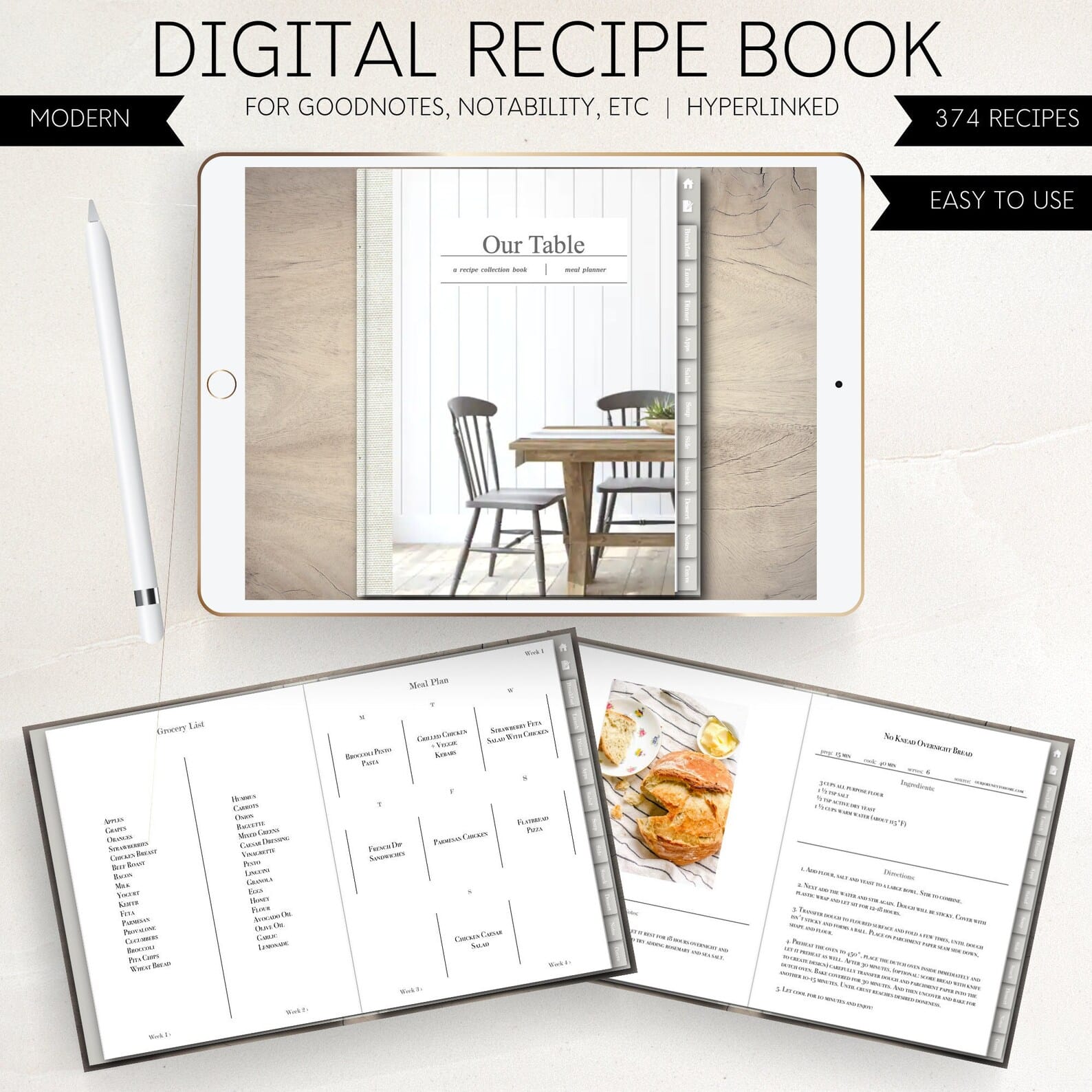 *New* Digital (Fillable) Recipe Book